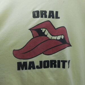 Vintage 80s Hanes Oral Majority Political Satire Moral Major Shirt OG Politics L